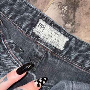 Free People Women's Gray High Rise Jean shorts size 26